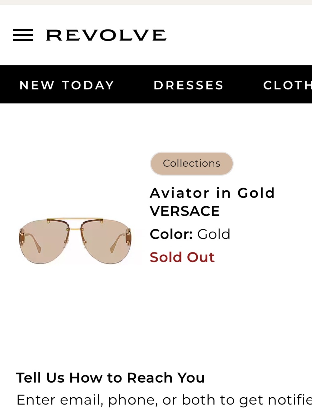Versace Rimless Aviator Sunglasses in Brown Gold with tinted Lenses emblem NWT - Picture 4 of 13